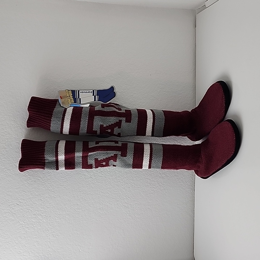 A&M Team Knee High Slippers Maroon Size 7-8 M